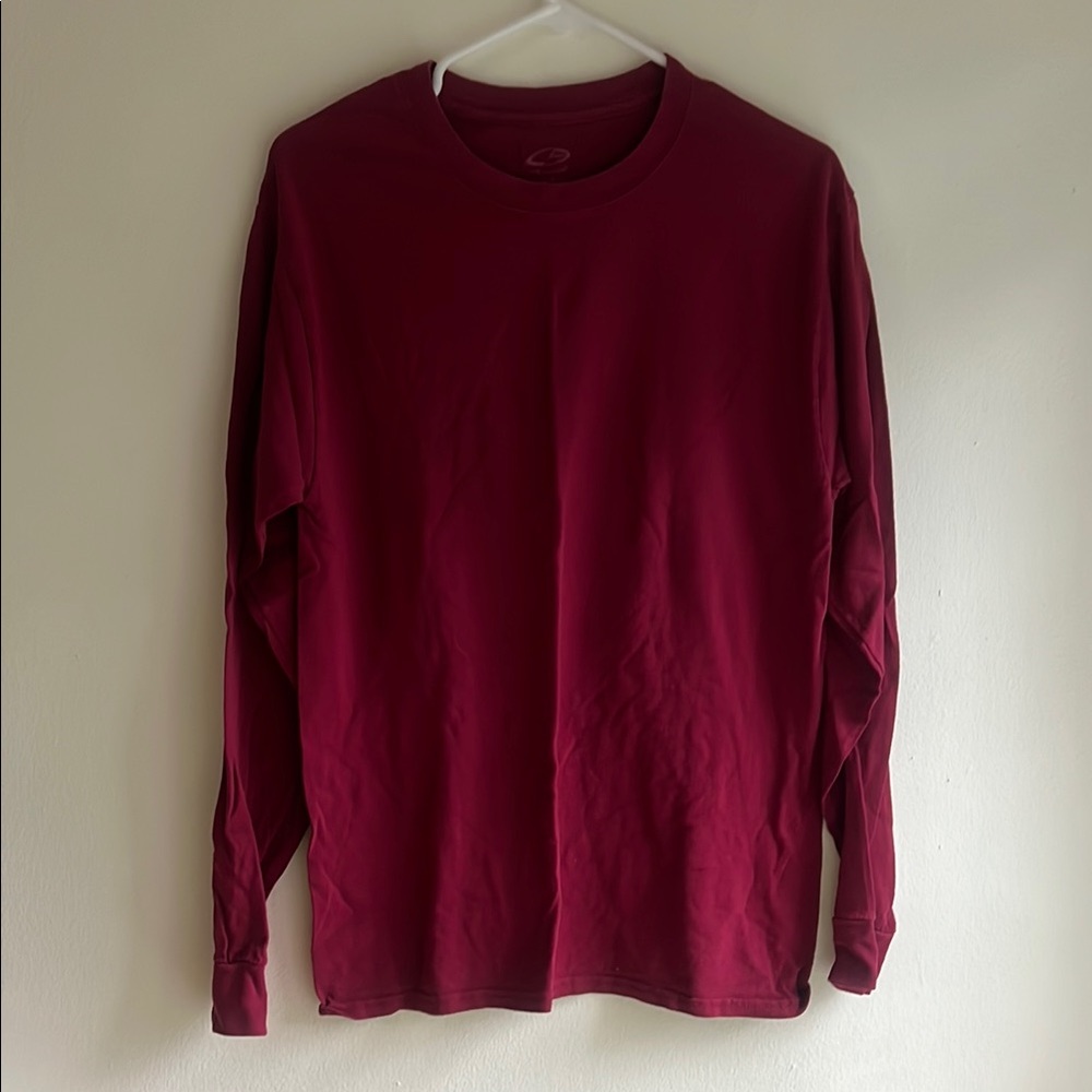 C9 by Champion Red Long Sleeve Tee Classic Crew Neck